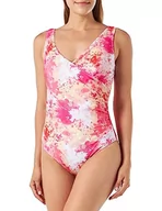 Stroje kąpielowe - Unmade Copenhagen Damski strój kąpielowy ShelbyUM Sunsuit, nadruk różowy/różowy, XL, Nadruk różowy/różowy, XL - miniaturka - grafika 1