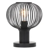 Lampy stojące - Stolikowa lampka salonowa GILA 565700132 Trio koszyk loft czarny - miniaturka - grafika 1