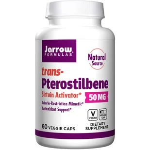 JARROW FORMULAS trans-Pterostilbene (metylowa forma Resweratrolu) 60 Kapsułek wegetariańskich - Suplementy naturalne - miniaturka - grafika 4