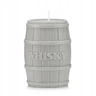 Świece - Świeca ozdobna BECZKA WHISKY kolor SZARY - miniaturka - grafika 1