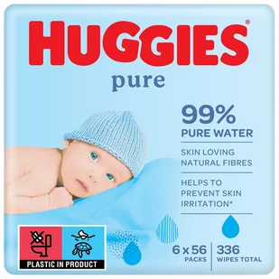 HUGGIES Chusteczki nawilżane Pure 6x56 szt - Chusteczki nawilżane - miniaturka - grafika 1