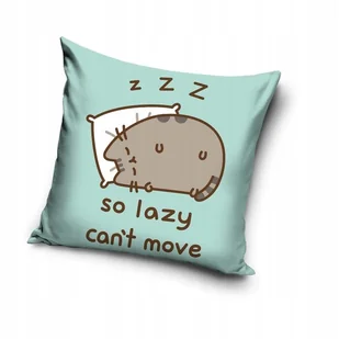 POSZEWKA pluszowa dekoracyjna poduszkę KOT PUSHEEN 40x40 WELWET + Poduszka - Poszewki na poduszki - miniaturka - grafika 1