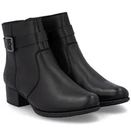 Botki damskie - Botki damskie Rieker 78664-00 BLACK R.37 - miniaturka - grafika 1