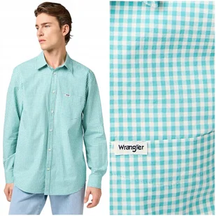 Wrangler 1 PKT SHIRT Latigo klasyczna koszula bawełniana męska w kratkę S - Koszule damskie Wrangler 1 PKT SHIRT Latigo klasyczna koszula bawełniana męska w kratkę S - Koszule damskie - miniaturka - grafika 1
