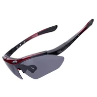 Okulary sportowe - Okulary rowerowe fotochromowe z filtrem UV 400 czerwone ROCKBROS - miniaturka - grafika 1