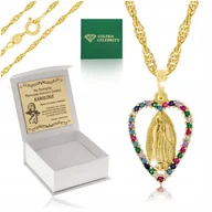 Biżuteria dla dzieci - Naszyjnik + Zawieszka Medalik Grawer Na Chrzest 45Cm - miniaturka - grafika 1