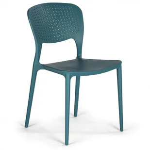 B2B Partner Plastikowe krzesło do jadalni EASY, niebieskie, 4 sztuki 488030 - Krzesła - miniaturka - grafika 3