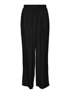 Spodnie damskie - VERO MODA Vmserenity Anea Hw Pants WVN spodnie damskie, czarny, S - miniaturka - grafika 1