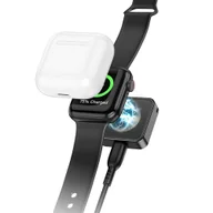 Akcesoria do smartwatchy - HOCO ładowarka indukcyjna do Apple Watch 2,5W CW55 czarna - miniaturka - grafika 1