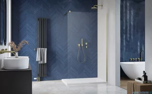 Radaway Modo New II Brushed Gold kabina Walk-in 125x200 szczotkowane złoto 389125-99-01 - Kabiny prysznicowe - miniaturka - grafika 3