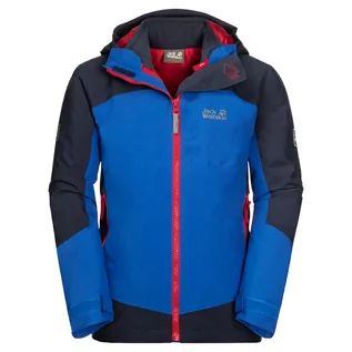 Kurtki i płaszcze dla dziewczynek - Jack Wolfskin Kurtka dziecięca 3w1 ROPI 3IN1 JACKET KIDS Coastal Blue 1608192_1201 - grafika 1