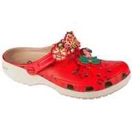 Klapki i japonki damskie - Crocs Chodaki Classic Frida Kahlo Classic Clog 209450-2Y2 czerwone - miniaturka - grafika 1