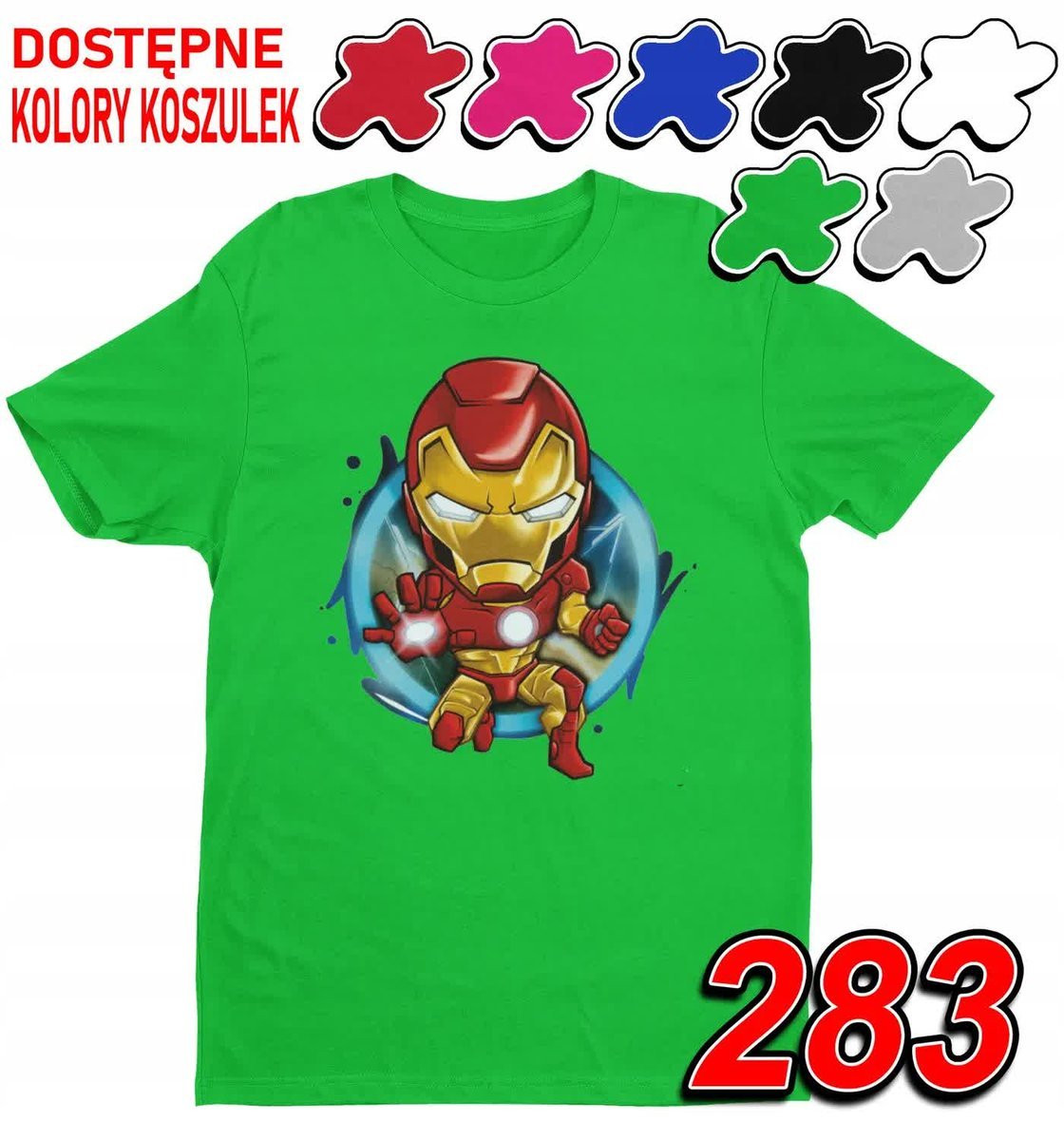 Dziecięca Koszulka T-Shirt Z Nadrukiem Avengers Iron Man - L 146-152