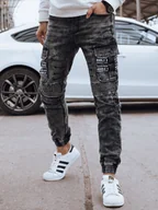 Spodnie męskie - Spodnie męskie bojówki szare Dstreet UX4239-XL - miniaturka - grafika 1