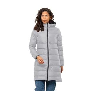Damski płaszcz puchowy Jack Wolfskin LENAUPLATZ COAT W moonwalk - L - Kurtki damskie - miniaturka - grafika 1