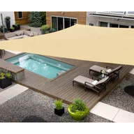 Markizy - DecoTeam Prestige, kwadrat, 5 x 5 m, beżowy - miniaturka - grafika 1