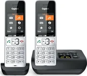 Telefony stacjonarne - Telefon stacjonarny Gigaset Gigaset COMFORT 500A Duo, analogue telephone silver/black, 2 handsets - miniaturka - grafika 1