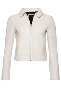 Superdry Damska kurtka DOWN Town Leather, Off White, XS - Kurtki damskie - miniaturka - grafika 1
