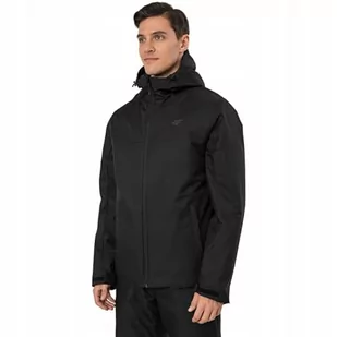 4F Męska kurtka SKI KUMN001 Dżinsy, Deep Black, S męska, Głęboki czarny, S - Kurtki męskie - miniaturka - grafika 1