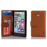 Etui i futerały do telefonów - Nokia Cadorabo - Book Style Hülle für Lumia 930 / 929 - Case Cover Schutzhülle Etui mit 3 Kartenfächern in COGNAC-BRAUN - miniaturka - grafika 1