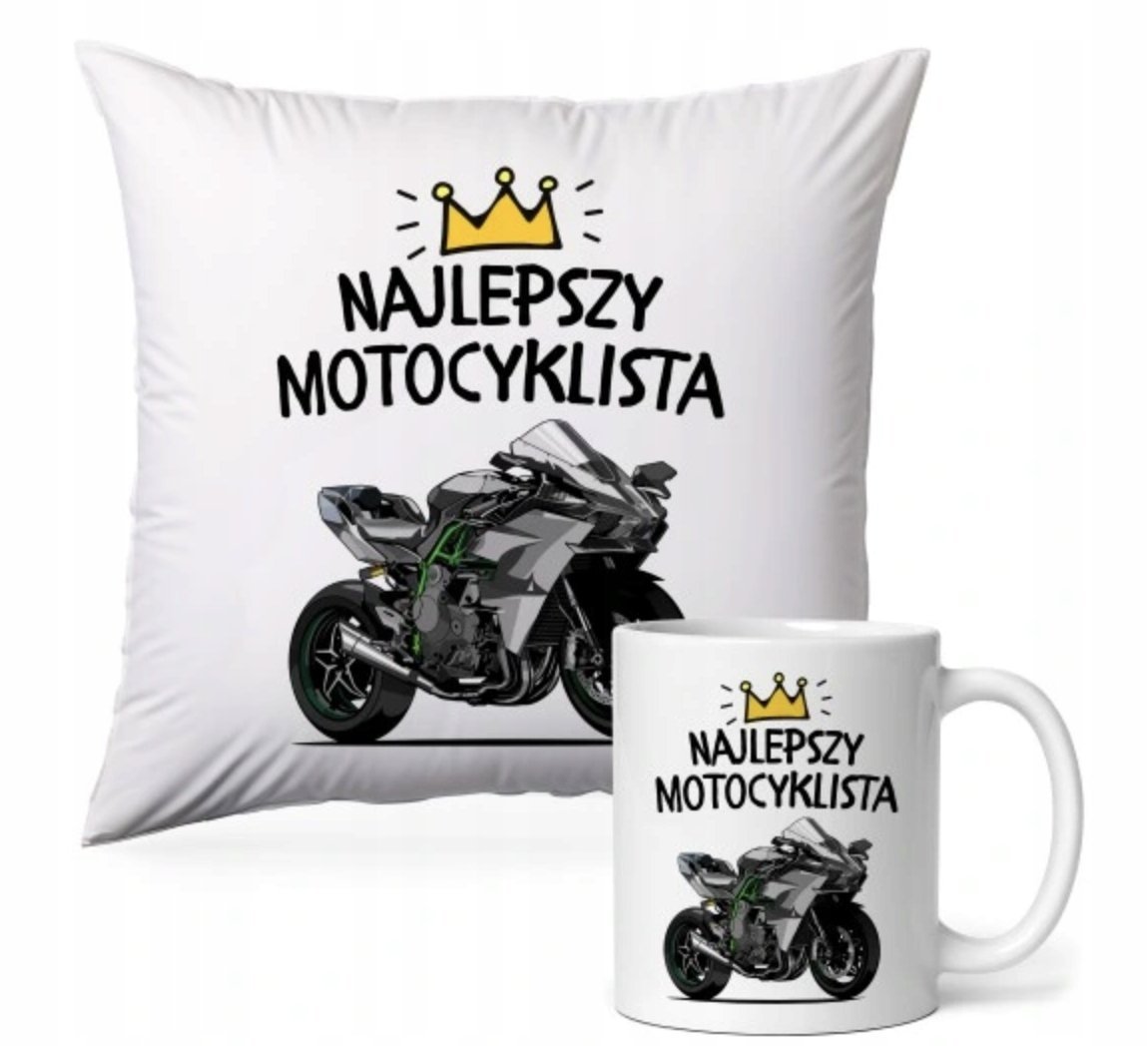 ZESTAW PODUSZKA + KUBEK Prezent DLA MOTOCYKLISTY MOTOR + IMIĘ #13