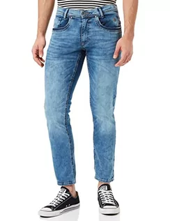 Spodenki męskie - Blend BHBlizzard fit NOOS Fit - NOOS męskie spodnie jeansowe Denim Regular Fit, Denim Middle Blue (76201), 33W / 34L - grafika 1