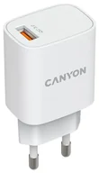 Ładowarki do telefonów - Canyon H-18-01 QC 3.0 18W USB-A Biała - miniaturka - grafika 1
