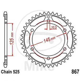 JT-Sprockets JTR867-43 koło łańcuchowe - Części motocyklowe - miniaturka - grafika 1