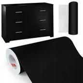 Okleiny - Okleina Czarny Mat Folia Samoprzylepna Meblowa Pcv - miniaturka - grafika 1