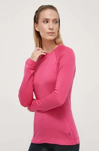 Smartwool longsleeve funkcyjny Classic Thermal Merino kolor różowy - Bielizna sportowa damska - miniaturka - grafika 1