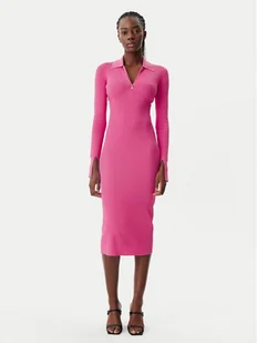 Patrizia Pepe Sukienka dzianinowa 8A1491/K078-R846 Różowy Slim Fit - Sukienki - miniaturka - grafika 1