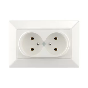 LEDart LEXMAN podwójne EDGE białe LEXMAN - Wyłączniki światła i elektryczne - miniaturka - grafika 1