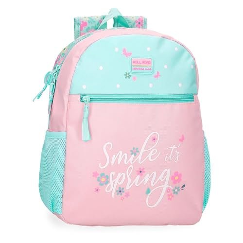Roll Road Spring Dream Wielobarwny 27x33x11 cms Poliester, Biały, 27x33x11 cms, plecak szkolny