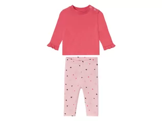 Komplety dla niemowląt - LUPILU LUPILU Komplet niemowlęcy z bawełną (bluzka + spodnie) (74/80, Koralowy/różowy) 4055334287982 - grafika 1