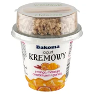 Kefiry, jogurty, maślanki - Bakoma Jogurt kremowy z mango marakują amarantusem i granolą 230 g - miniaturka - grafika 1