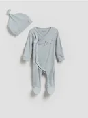 Komplety dla niemowląt - Reserved - Pajacyk z czapką - jasnoniebieski - miniaturka - grafika 1