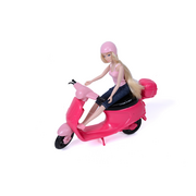 Lalki dla dziewczynek - ONE TWO FUN - Zestaw Mój skuter + lalka - miniaturka - grafika 1