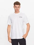 Odzież trekkingowa męska - adidas T-Shirt IL2648 Biały Regular Fit - miniaturka - grafika 1
