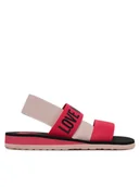 Sandały damskie - LOVE MOSCHINO Sandały JA16033G0MJN460C Różowy - miniaturka - grafika 1