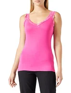Koszulki i topy damskie - VERO MODA Women's VMROSA SL Noos Top, Pink Yarrow, S, różowy, S - miniaturka - grafika 1