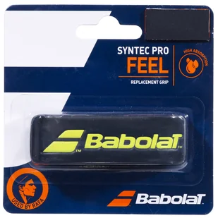 Owijka podstawowa Babolat  Syntec Pro Black/Fluo Yellow - Tenis ziemny - miniaturka - grafika 1