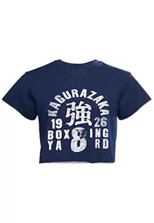 Bluzy damskie - Superdry Damska bluza treningowa Boxing Cut Off Sweat, RiKlatka piersiowa Granatowy, 42 - grafika 1