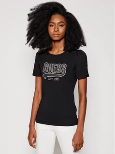 Koszulki i topy damskie - Guess T-Shirt Marisol W1GI0H K46D0 Czarny Regular Fit - grafika 1