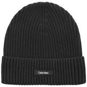 Czapki damskie - Czapka Classic Cotton Rib Beanie Ck Black K50K512362 BEH (CK540-a) Calvin Klein - miniaturka - grafika 1