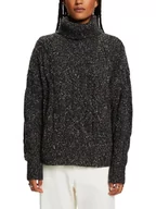 Swetry damskie - ESPRIT Sweter damski, 004/Black 4, L - miniaturka - grafika 1