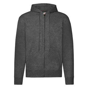 Bluza męska z kapturem Zip Through Hooded Sweat Fruit of the Loom - Dark Heather Grey M - Bluzy męskie - miniaturka - grafika 1