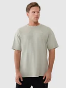 Koszulki męskie - 4F T-shirt oversize gładki męski - oliwkowy/khaki S - miniaturka - grafika 1