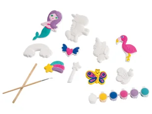 Crelando Zestaw gipsowych zwierzątek DIY (Syrena i jednorożec) - Zabawki kreatywne - miniaturka - grafika 1