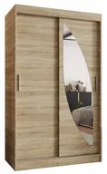 Szafy - Szafa przesuwna Gardroba Abiks MILO 120 gł. 62 dąb sonoma - miniaturka - grafika 1