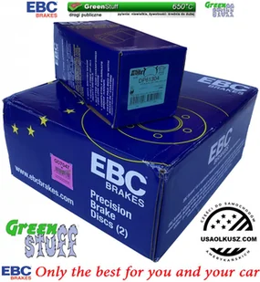 Przednie klocki GreenStuff + NAWIERCANE NACINANE tarcze hamulcowe EBC seria GD Cadillac Escalade 2002-2006 - Tarcze hamulcowe - miniaturka - grafika 3